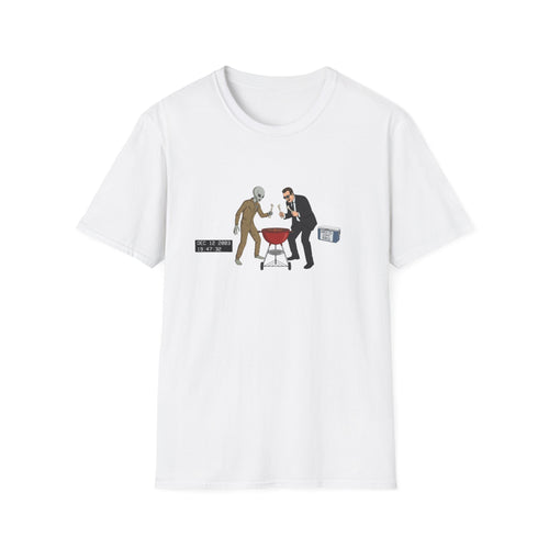 BBQ Duel T-Shirt | Alien vs. Conspiracy Cookout Graphic Tee