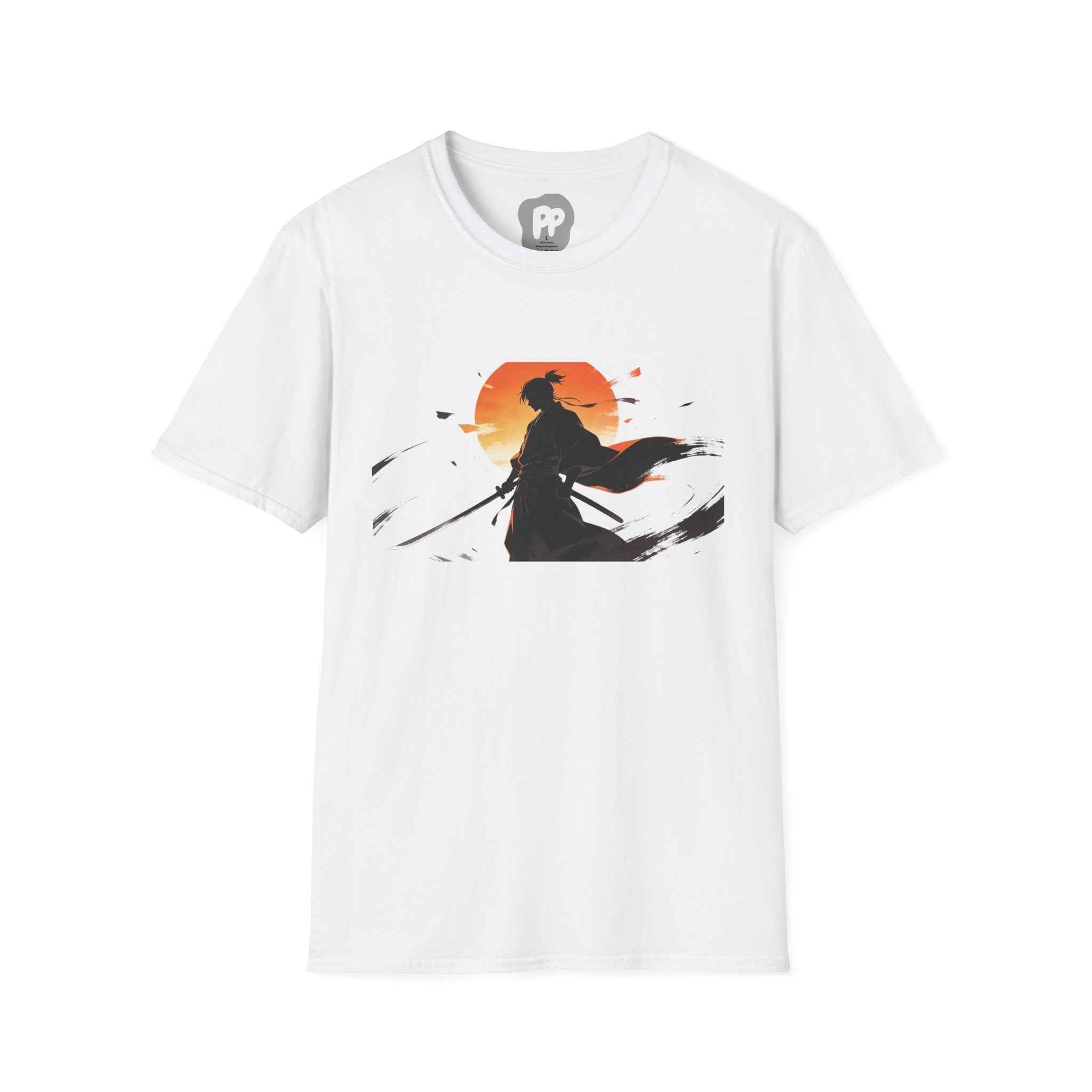 Samurai Silhouette Sunset Warrior T-Shirt