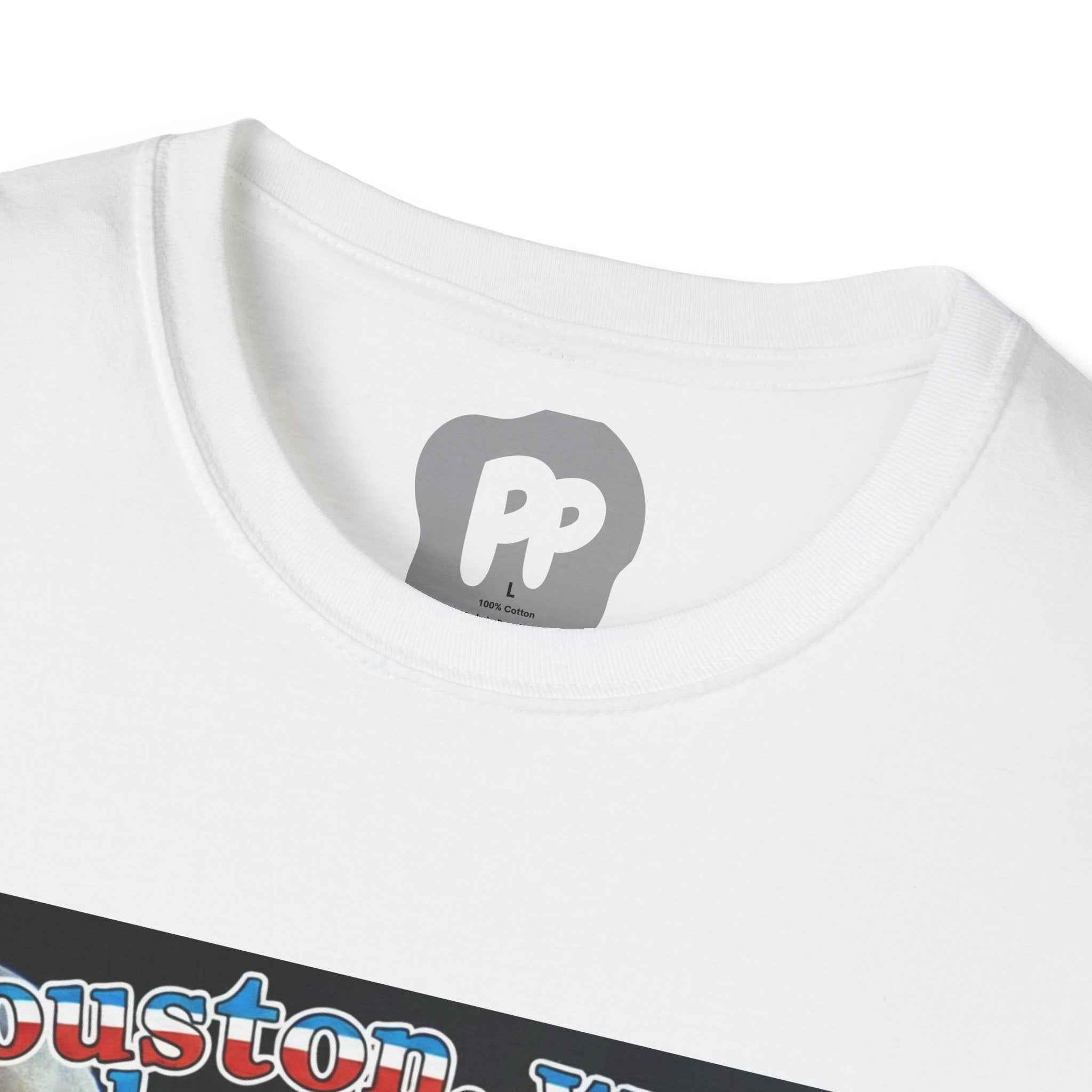 Houston We Have a Script T-Shirt | Astronaut Moon Scene, Retro Space Graphic