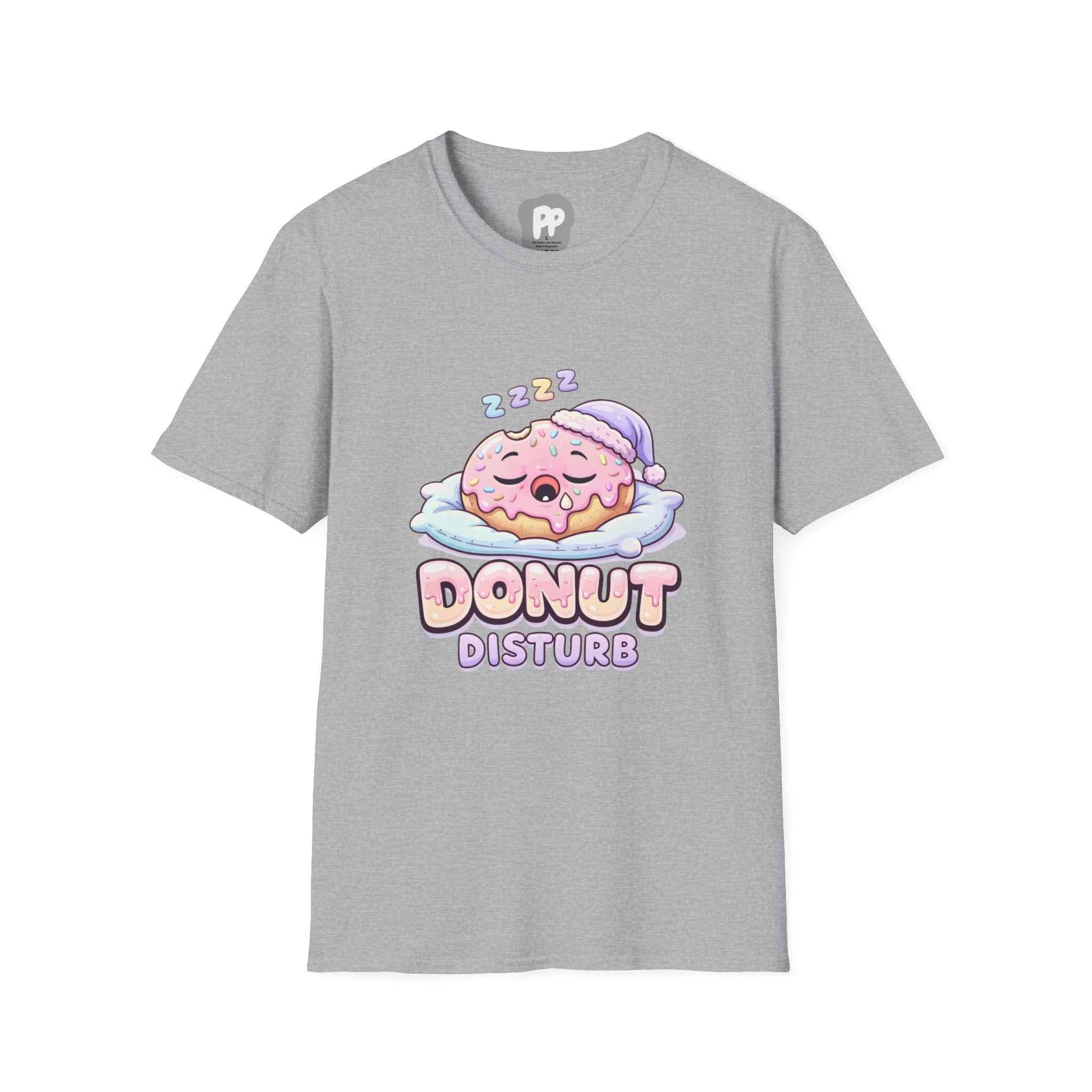 Sleeping Donut Cartoon Donut T-Shirt | Donut Disturb design