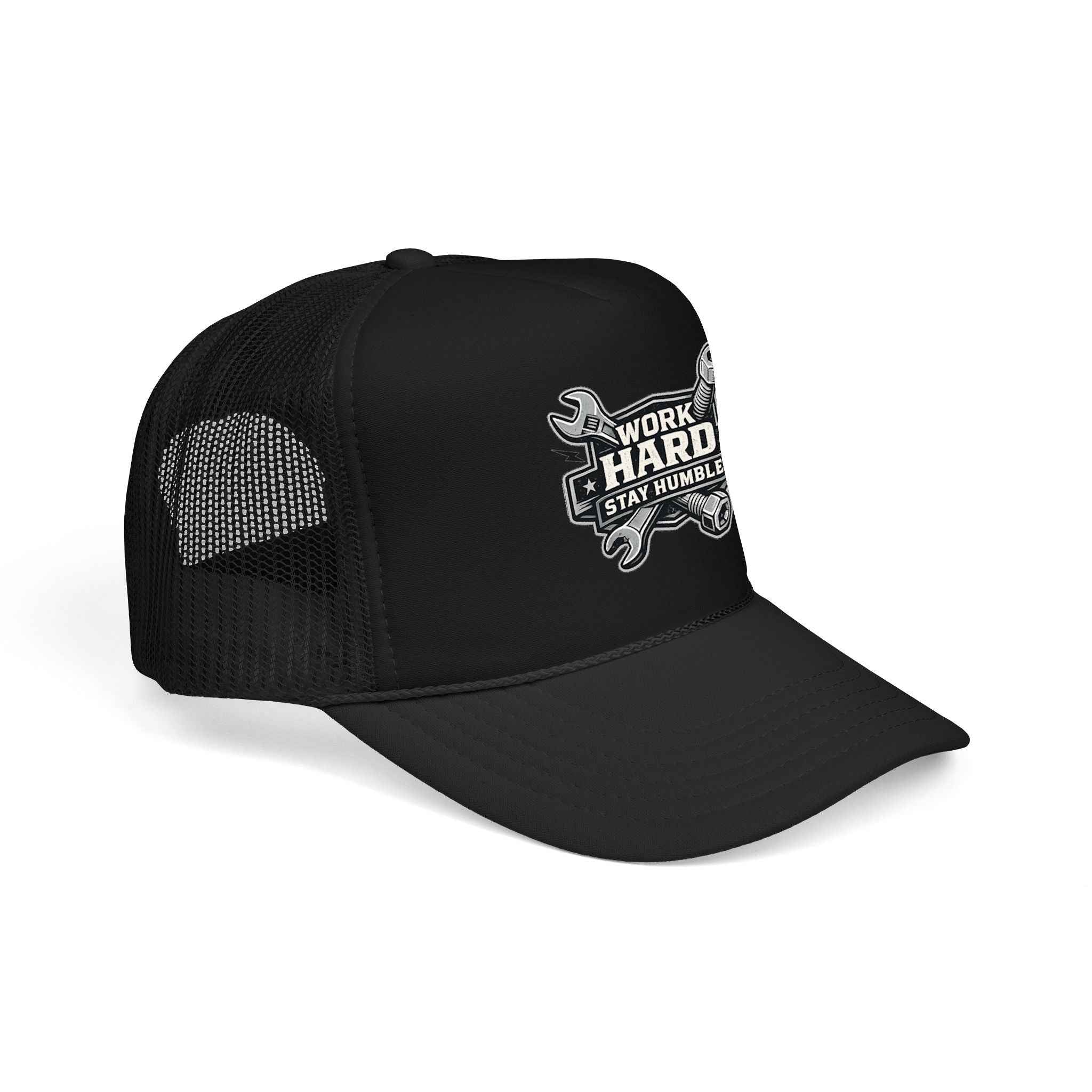 Work Hard Stay Humble  Mechanic Wrench Trucker Hat