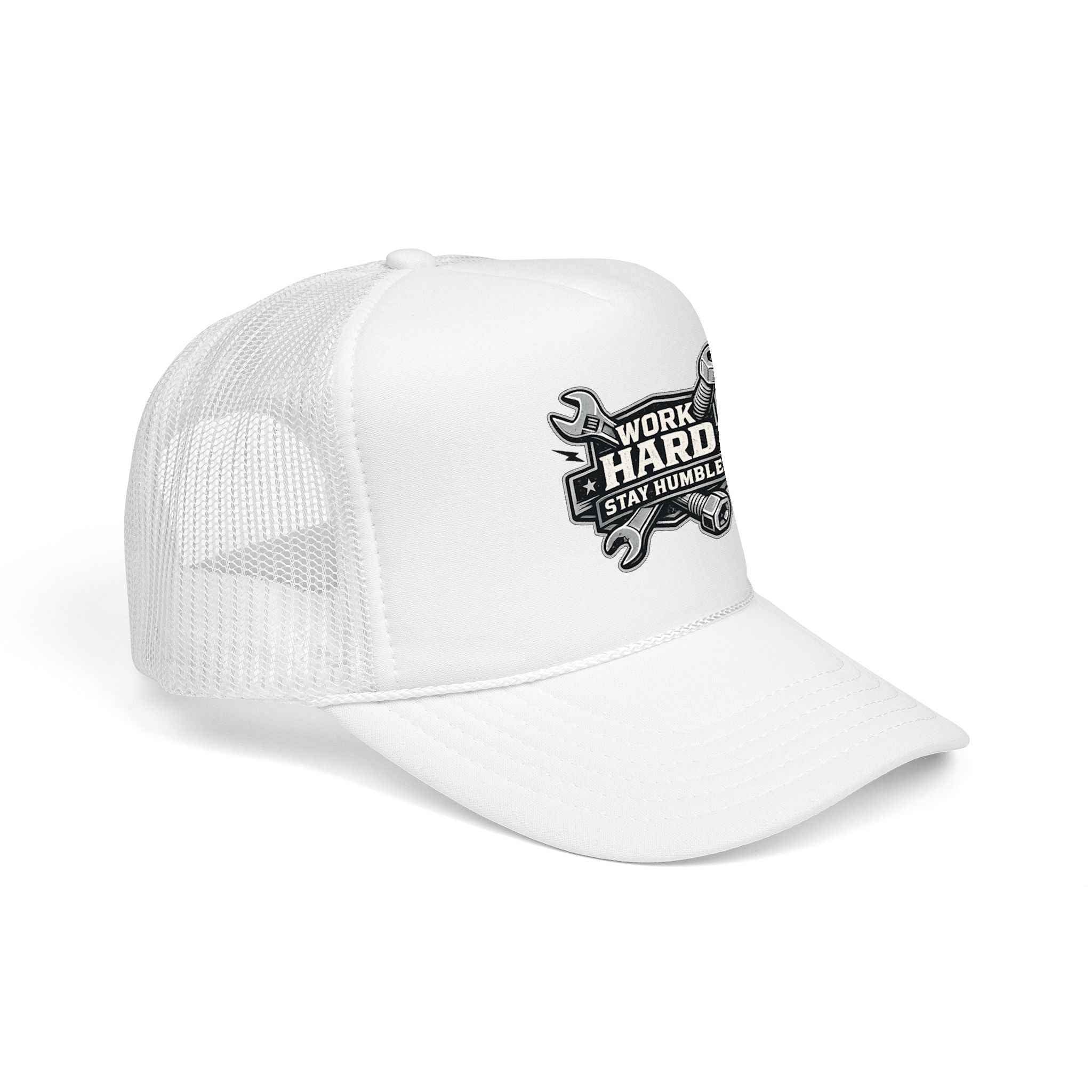 Work Hard Stay Humble  Mechanic Wrench Trucker Hat