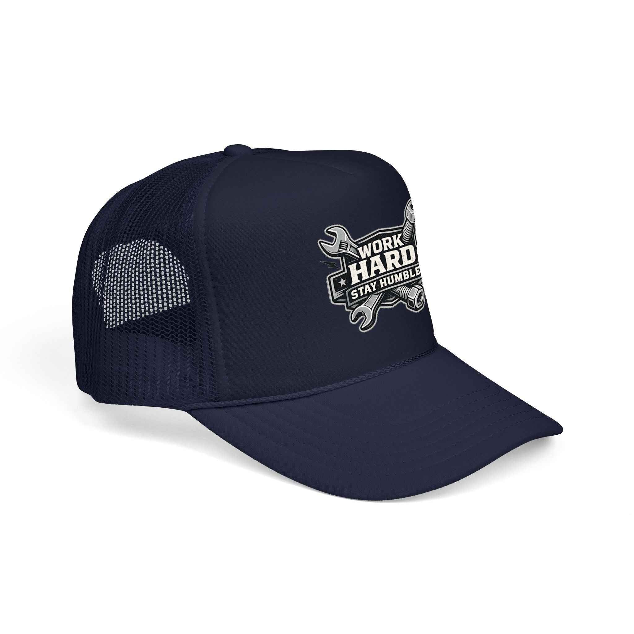 Work Hard Stay Humble  Mechanic Wrench Trucker Hat