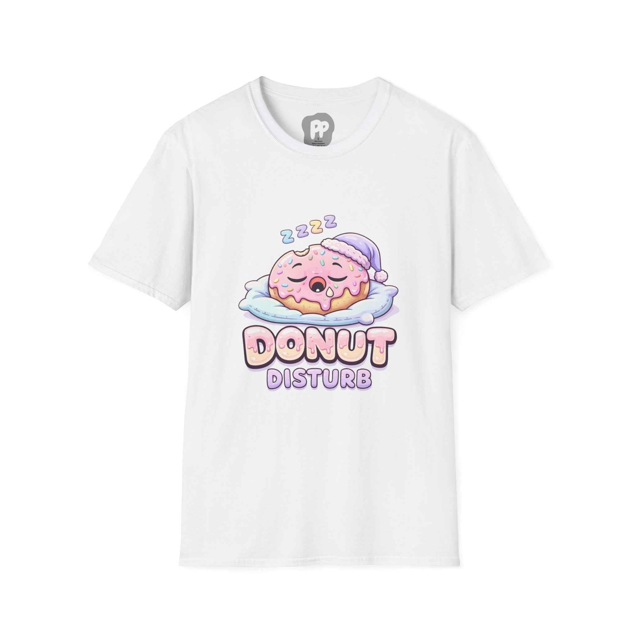 Sleeping Donut Cartoon Donut T-Shirt | Donut Disturb design