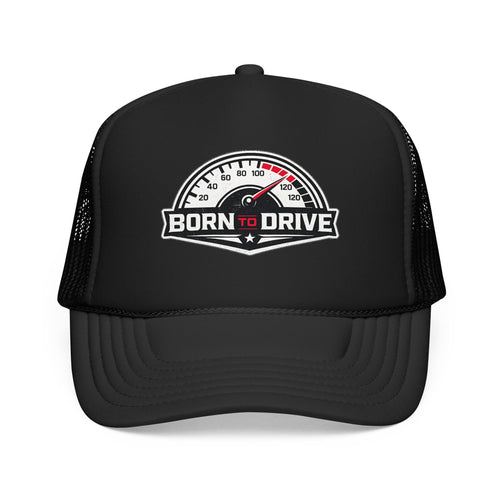 Born to Drive Speedometer Logo Trucker Hat
