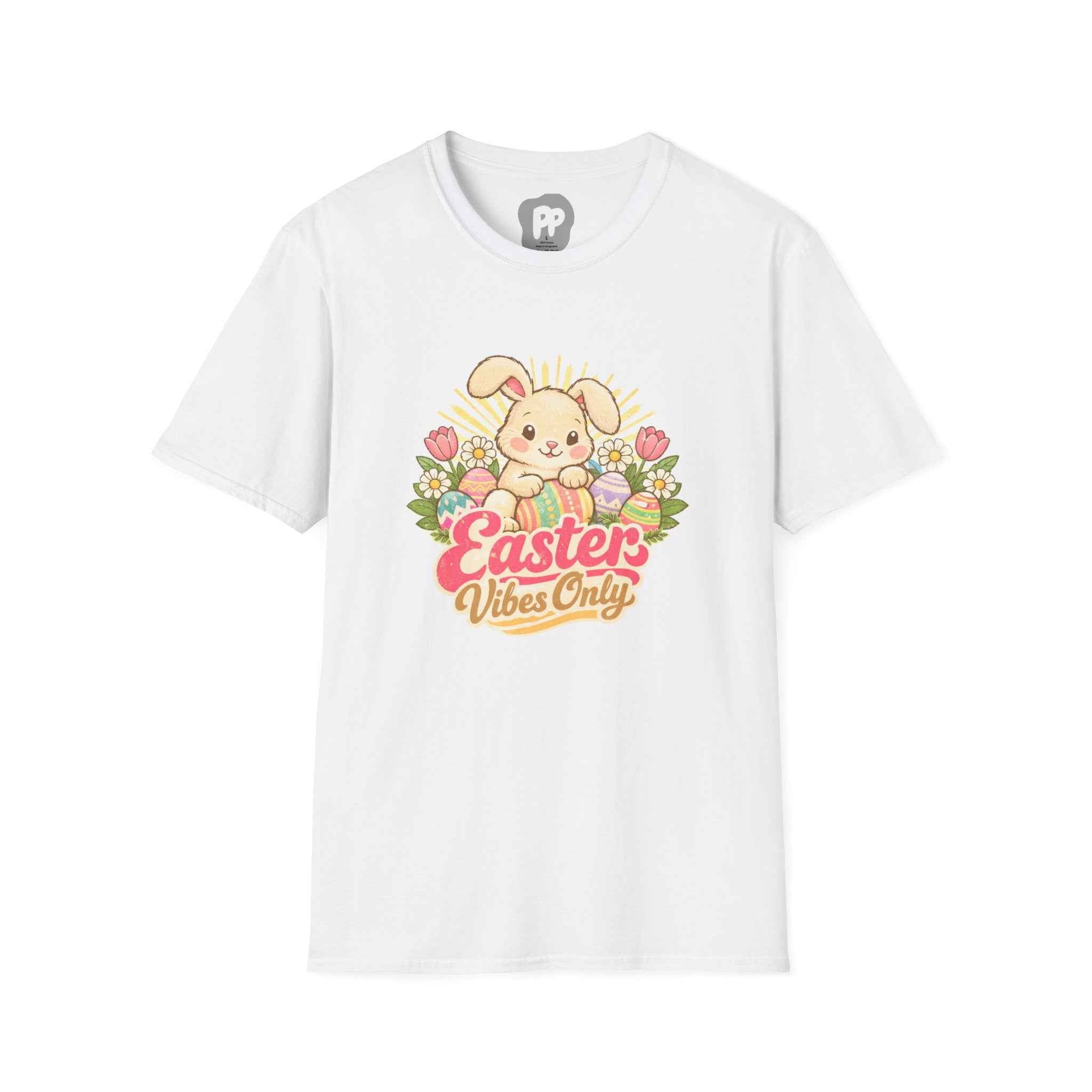 Easter Vibes Only Bunny T-Shirt | Cute Floral Easter Shirt