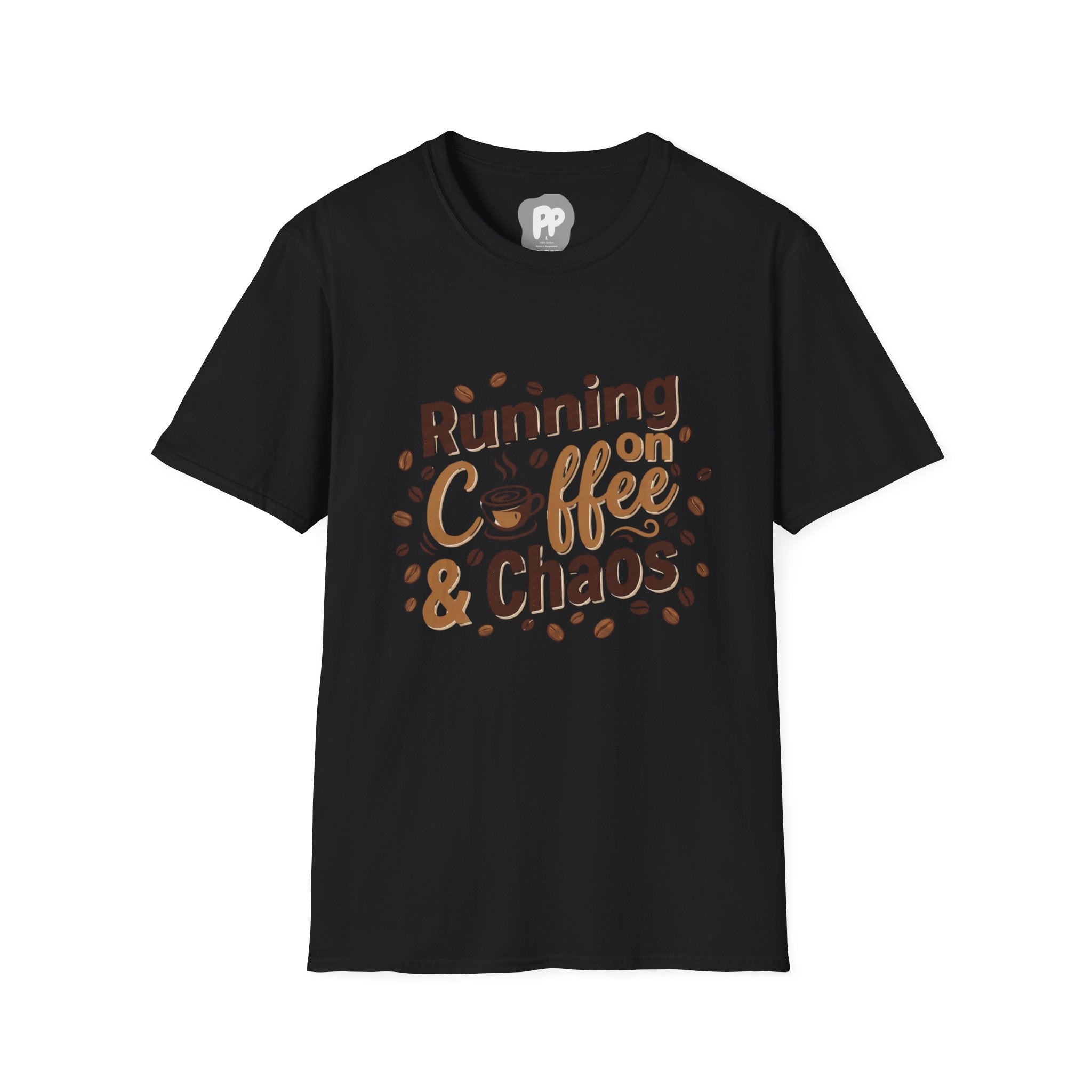 Running on Coffee & Chaos Text T-Shirt