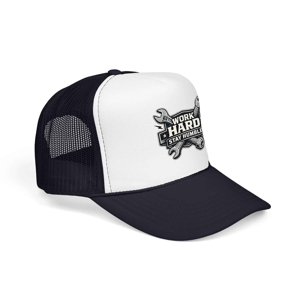 Work Hard Stay Humble  Mechanic Wrench Trucker Hat